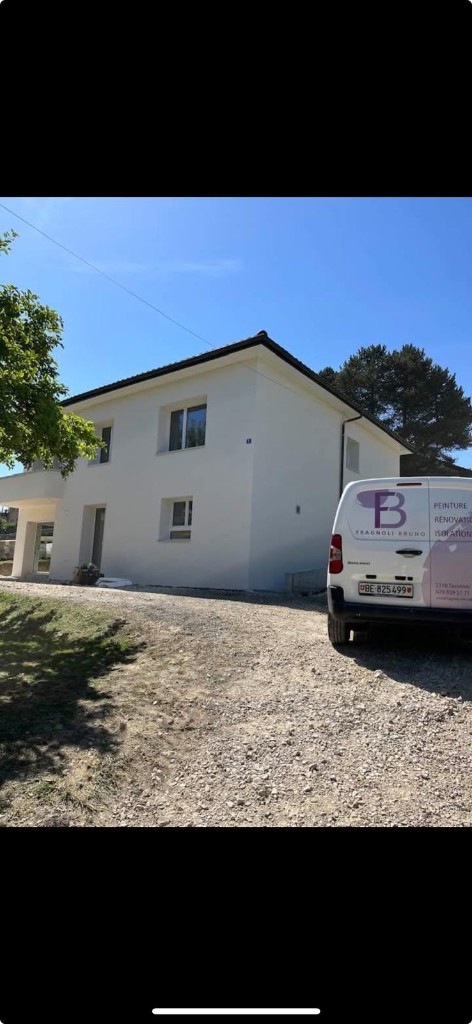 Chantier de rénovation de façade, Bruno Fragnoli Sàrl